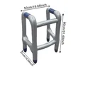 Inflatable walker prop in grey and blue with 80x50x37cm dimensions display - Single Walker / Silver Gray