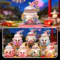 Lucky cat set with pearlescent finish and Chinese blessings for desk decoration - -473 Smooth Sailing Little Fortune Box 6 / Full Box Set