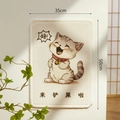 Durable cat scratching mat with funny cartoon cat design and 35x50cm dimensions - L (35x50cm) / Grey Cat (Time to Scoop Cat Poop)
