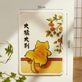 Cat scratch mat with orange cat and persimmon pattern in 35x50cm rectangular size - L (35x50cm) / Big Orange