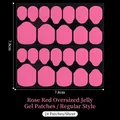 Autocollants adhésifs puissants et étanches rose rouge pour faux ongles press-on - Onglets de Film Rose Larges