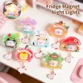 Cat themed luminous fridge magnets set with strawberry and milk designs for home decor - A107 Meow Fridge Magnet Small Light Box 6 / Full Box Set