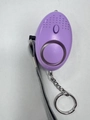 Purple portable personal safety alarm with keychain and anti-lost wrist strap - Purple