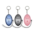 Three-pack personal alarms in blue, black, and pink with metal keychains and lanyards - 3 Colors Set (Blue+Black+Pink)
