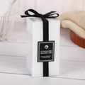 White rectangular aromatherapy column candle with black ribbon and natural oil label - 5*5cm / White - Gardenia