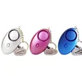 Personal safety alarm set in metallic silver, pearly pink and royal blue with keychains - 3 Colors Set (Silver+Purple+Blue)