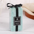 Light green square ice flower aromatherapy candle with black ribbon and bow decoration - 5*5cm / Lake Blue - Ocean