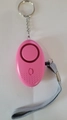 Pink personal safety alarm with keychain, emergency LED light and wrist strap - Deep Pink