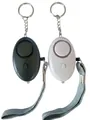 Set of two personal safety alarms in black and white with metal rings and wrist straps - 2 Colors Set (Black+White)