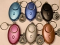 Portable personal security alarms in six metallic colors with keyrings and wrist straps - 6-Color Combo Set