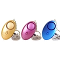 Portable personal security alarm set in gold, rose red and blue with keychain and lanyard - 3 Colors Set (Gold+Blue+Purple)
