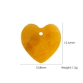 Orange heart charm in titanium steel with crystalline texture for DIY jewelry, 12.8mm size - Red Dongling Heart (YTP7081-HDL)