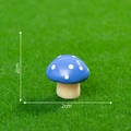 Miniature blue resin mushroom figurine with white dots for succulent garden decor - Blue No.5