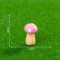 Miniatura de seta de resina rosa con puntos blancos para decorar micro paisajes 1.8cm - Rosa Estilo 6