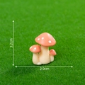 Miniature resin mushroom cluster in orange with white spots, 3.2cm tall garden ornament - Orange Red No.14
