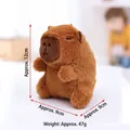 Brown Capybara plush keychain toy measuring 12cm in height and 47g in weight - New Brown Naked Capybara