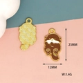 Close-up detail of cute cartoon otter enamel charm showing dimensions 23mm x 12mm and weight - Beaver(7)