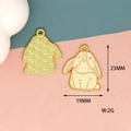 Enamel alloy rabbit charm for DIY jewelry, 23mm x 19mm size and 2g weight detail - Rabbit(10)