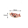 Ciondolo carpa koi giapponese koinobori in lega rossa per gioielli fai da te 34x12mm - Carpa Koi Rossa