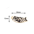 Ciondolo smaltato carpa koi giapponese nera con misura della lunghezza di 34mm circa - Koi Nero