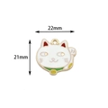 Ciondolo gatto portafortuna Maneki-neko giapponese in smalto e lega per gioielli fai da te - Gatto della Fortuna