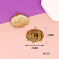 Enamel beer barrel charm pendant for DIY jewelry making size 25x23mm weight 2.5g - Beer Barrel