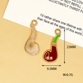 Vue détaillée montrant les dimensions et le poids d'un pendentif pipe en émail DIY - 24 Pipe à Tabac (C) / 23x9.5mm