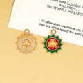 Pendentif trèfle en émail vert pour bijoux de fête irlandaise et boucles d'oreilles - 12 Trèfle Rouge Ajouré (C)