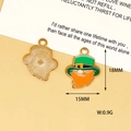 Pendentif gnome en alliage d'émail pour la Saint-Patrick, 15x18mm, accessoire léger 0.9g. - 25 Gnome à Barbe Orange (C) / 18x15mm