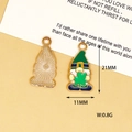 Pendentif nain vert trèfle Saint-Patrick, 21 mm x 11 mm, accessoire pour bijoux DIY - 28 Gnome Trèfle (C) / 21x11mm