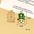 Pendentif gnome en alliage Saint-Patrick avec chapeau vert, 21x14mm, pour bijoux DIY - 29 Gnome Cœur (C) / 21x14mm