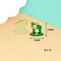Green leprechaun hat alloy charms for St. Patrick's Day DIY jewelry, 23x24mm size - Clover Green Hat (Y) / Clover Green Hat