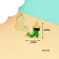 St. Patrick's Day themed green enamel boot charm for DIY earring and jewelry making - Green Boots (Y) / Green Boots
