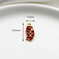 Roter Emaille-Koi-Fisch-Anhänger für DIY-Schmuckherstellung, 16,5 mm x 7,5 mm - Koi Fisch Anhänger / 1 Stück
