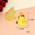 Cute cartoon horse enamel charm with dimensions 31.5mm by 23.5mm for DIY crafts - Ingot Horse (Y-172)