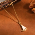 Elegante goudvergulde roestvrijstalen ketting met sprankelende zeilboothanger voor dames - Necklace Only (Sailboat Style) / Goud