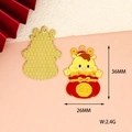 Cartoon zodiac horse alloy charm with dimensions 36x26mm for DIY jewelry making - Wealthy Lucky Horse (Y-172)