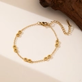 18K gold plated stainless steel infinity symbol bracelet with adjustable lobster clasp - Infinity Bracelet (QYE2008) / Gold