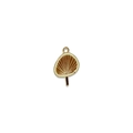 Colgante tradicional de aleación en forma de abanico esmaltado dorado para joyería - Estilo Abanico Redondo Pequeño Rojo (cz018123)