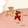 Detail shot of festive Christmas reindeer charms showing 23.5mm size and 1.2g weight specifications - 10 Pieces Pack / Elk