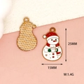 Detail view of snowman jewelry charm with 25mm height and 15mm width measurements. - 10 Pieces Pack / Snowman