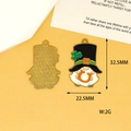 St. Patrick's Day gnome enamel pendant with shamrock and horseshoe charm decoration - Horseshoe Gnome Style (L-058) / 3 U-Shaped Irish Gnome
