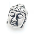 Detailed vintage silver stainless steel Buddha head pendant charm jewelry for men - Buddha Head Style(KP117054-LU)