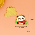 Gedetailleerde afmetingen van een Chinese panda emaille hanger voor DIY sieraden maken - Gunstige Panda