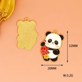 Chinese Nieuwjaar panda emaille bedel 32x20mm voor DIY sieraden maken accessoires - Vuurwerk Panda