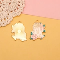 Detailansicht japanischer Kirschblüten Omamori Emaille Anhänger für DIY Schmuck - Daji Sakura (H-011)