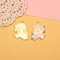 Detailansicht der Vorder- und Rückseite von Kirschblüten-Omamori-Anhängern für Schmuck - Reichtum Sakura (H-011)