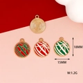 Emaille-Legierung Rundanhänger für DIY-Schmuck mit 18mm Höhe und 15mm Breite Maßen - Geschenkball