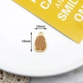 Potato shaped enamel alloy charm pendant for DIY jewelry making 18x10mm - Potato (5#) / 10 Pieces Pack