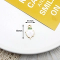 Cute mini white radish enamel alloy charm pendant for DIY jewelry, 11mm x 18mm size - Radish (8#) / 10 Pieces Pack